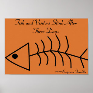 Fische und Besucher stinken nach drei Tagen Print Poster