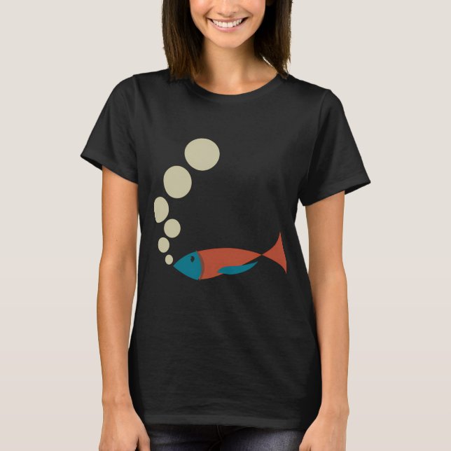 Fische und Blasen T-Shirt (Vorderseite)