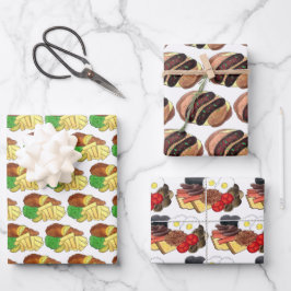 Fische und Chips - Bangalore und Mash Vollenglisch Geschenkpapier Set