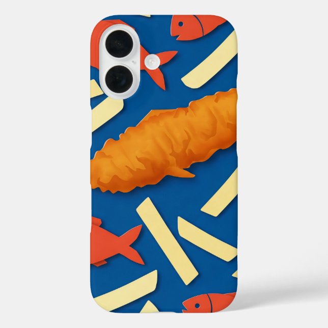 Fische und Chips Case-Mate iPhone Hülle (Rückseite)