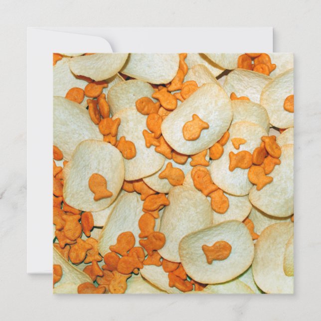 Fische und Chips Einladung (Vorderseite)