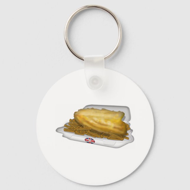 Fische und Chips Schlüsselanhänger (Vorderseite)