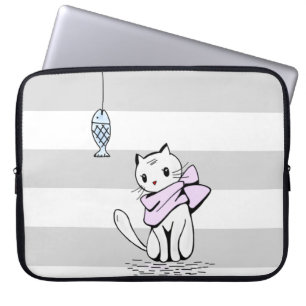 Fische und Katzen Laptopschutzhülle