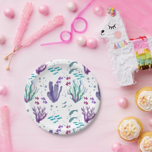 Fische und Korallengewässer Pappteller (Party)