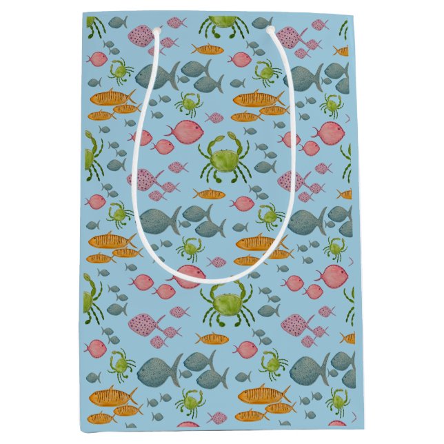 Fische und Krebse Mittlere Geschenktüte (Vorderseite)