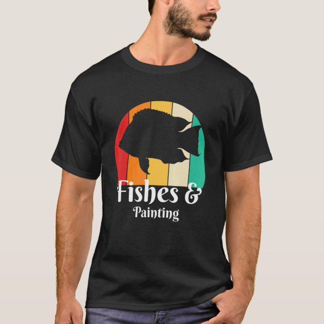 Fische und Malerei T-Shirt (Vorderseite)