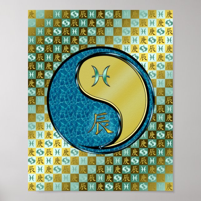 Fische und Metalldrache Poster (Vorne)