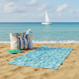 Fische und Muscheln Strandtuch