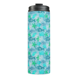 Fische und Muscheln Thermosbecher
