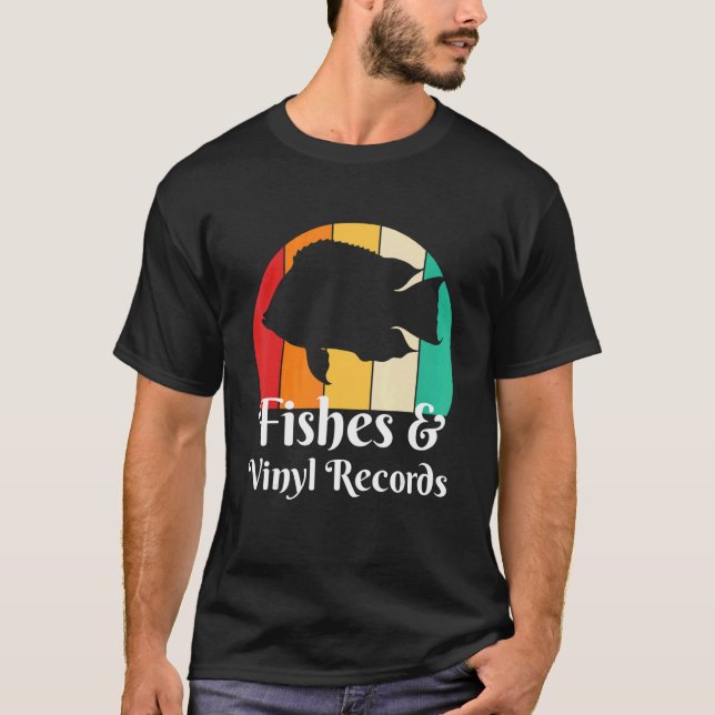 Fische Und Schallplatten T-Shirt (Vorderseite)