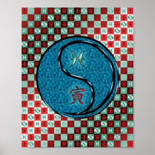 Fische und Wasser Tiger Poster