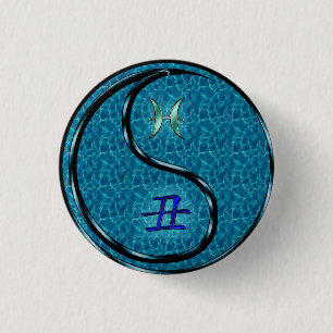 Fische und Wasserbüffel Button