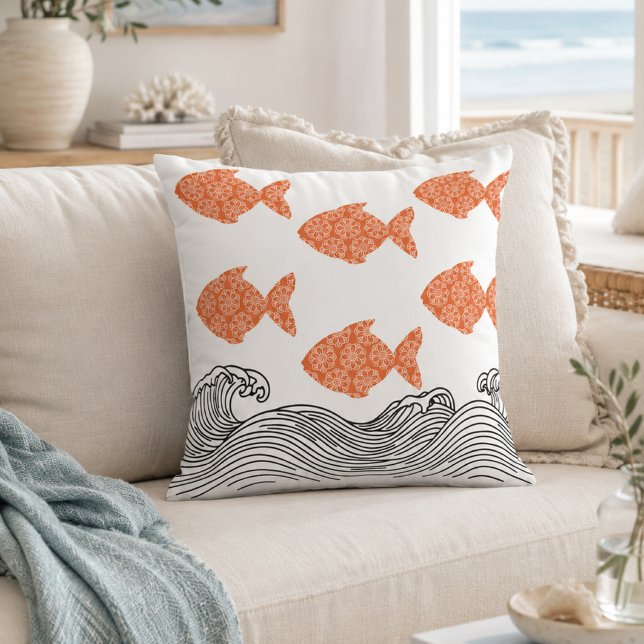 Fische und Wellen Kissen (Von Creator hochgeladen)