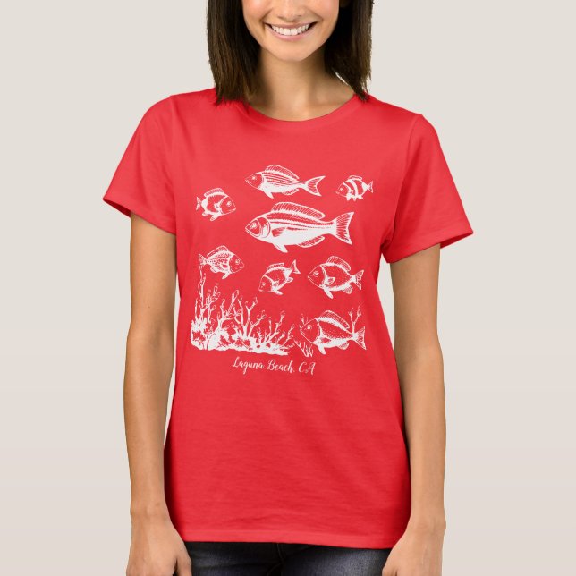 Fische unter Wasser T-Shirt (Vorderseite)
