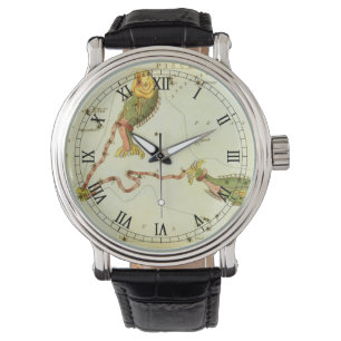 Fische, Vintage-Sternbild Urania's Spiegel Armbanduhr