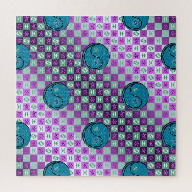 Fische & Wasser-Schwein Puzzle (Vertikal)