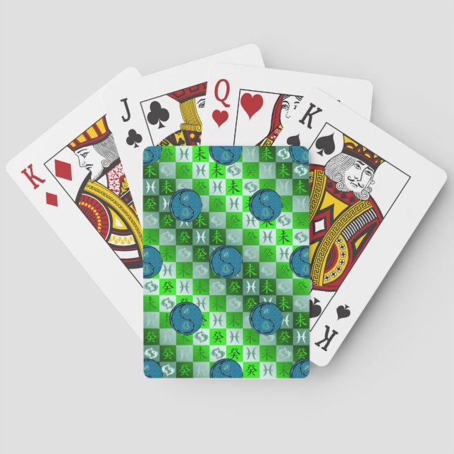 Fische & Wasser Ziege Spielkarten (Rückseite)