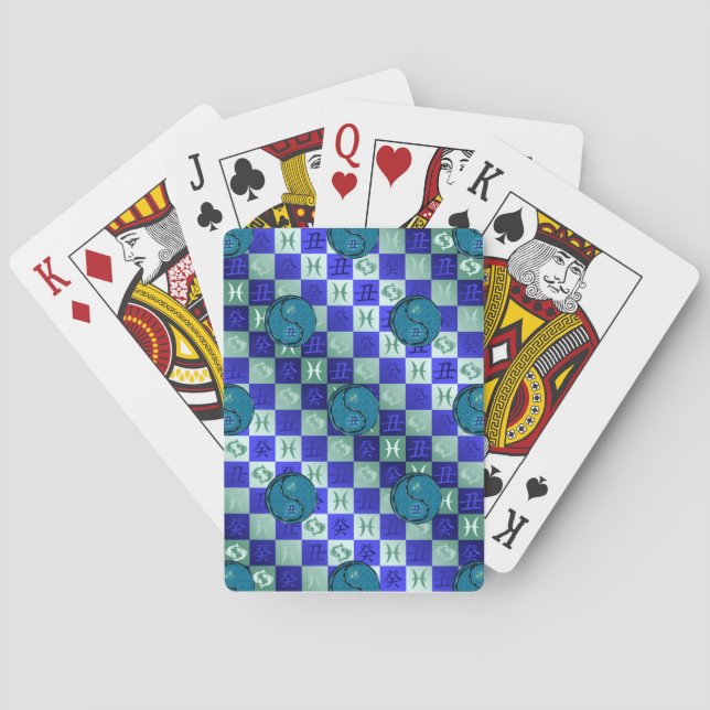 Fische & Wasserbüffel Spielkarten (Rückseite)