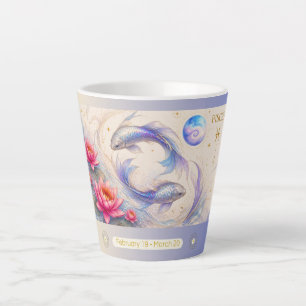 Fische Wasserlilie Art Nouveau Kleine Latte Tasse