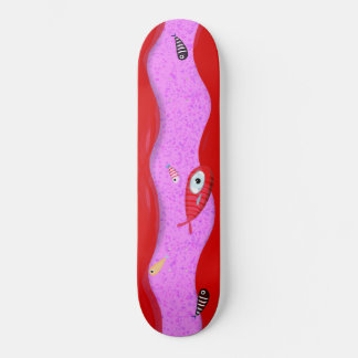 Fische Wellen Sport rote und rosa Linien Leggings Skateboard