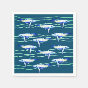 Fische Whaltiere Art Design Napkins Serviette