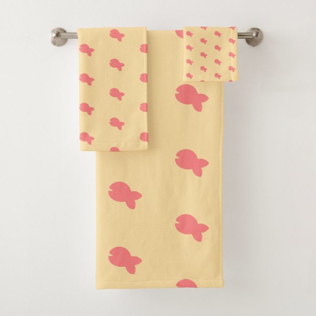 Fische wiederholen Kinder Baby Bath Handtuch Set (Insitu)