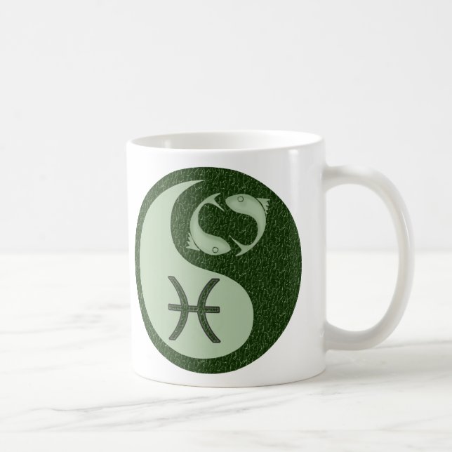 Fische Yin Yang Kaffeetasse (Rechts)