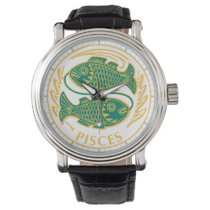 Fische Zeichen des Zodiaks Armbanduhr
