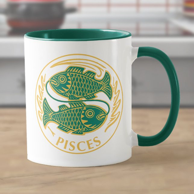 Fische Zeichen des Zodiaks Tasse (Von Creator hochgeladen)