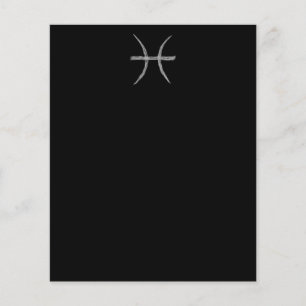 Fische. Zodiac Astrologie Zeichen. Schwarz.
