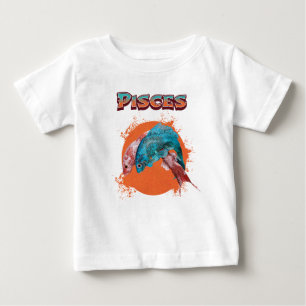 Fische-Zodiac-Horoskop Wasser Astrologie Zeichen  Baby T-shirt