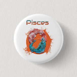 Fische-Zodiac-Horoskop Wasser Astrologie Zeichen  Button