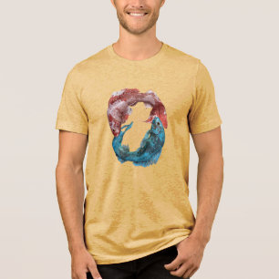 Fische-Zodiac-Horoskop Wasser Astrologie Zeichen Tri-Blend Shirt