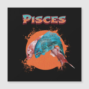 Fische Zodiac Horoskop Wasserastrologie Zeichen Magnetkarte