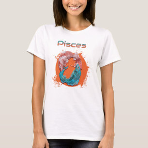 Fische Zodiac Horoskop Wasserastrologie Zeichen T-Shirt