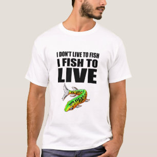 Fische, zum zu leben w/Firetiger Muskie T-Shirt