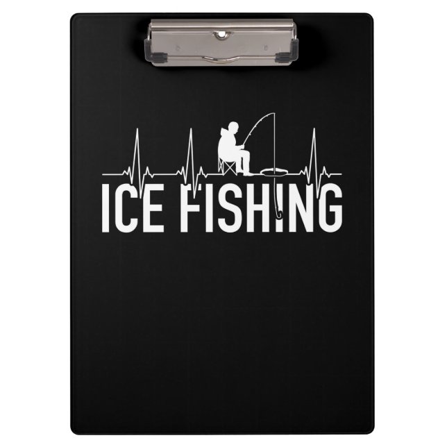 Fischeisfischen Herzschlag Klemmbrett (Vorderseite)