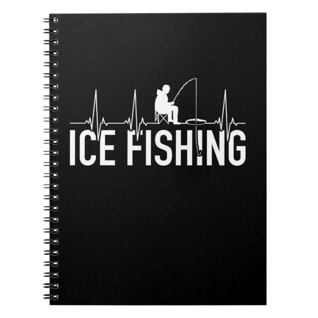 Fischeisfischen Herzschlag Notizblock (Vorderseite)