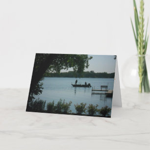 "Fischen am French Lake" Gute Besserung Karte