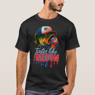 Fischen Amerikanische Flagge Fischen Faul DIY Hall T-Shirt