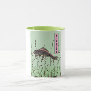 Fischen an eine Katze Tasse