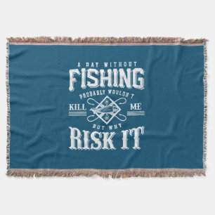 Fischen Art a day without Fishing Time Decke