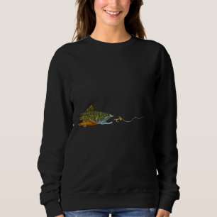 Fischen Bachforelle trout trory Fly Tying Fisherma Sweatshirt