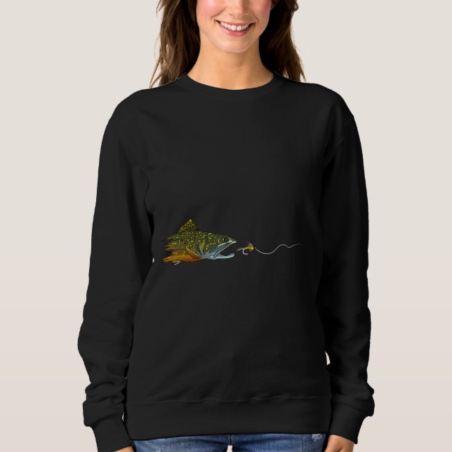 Fischen Bachforelle trout trory Fly Tying Fisherma Sweatshirt (Vorderseite)
