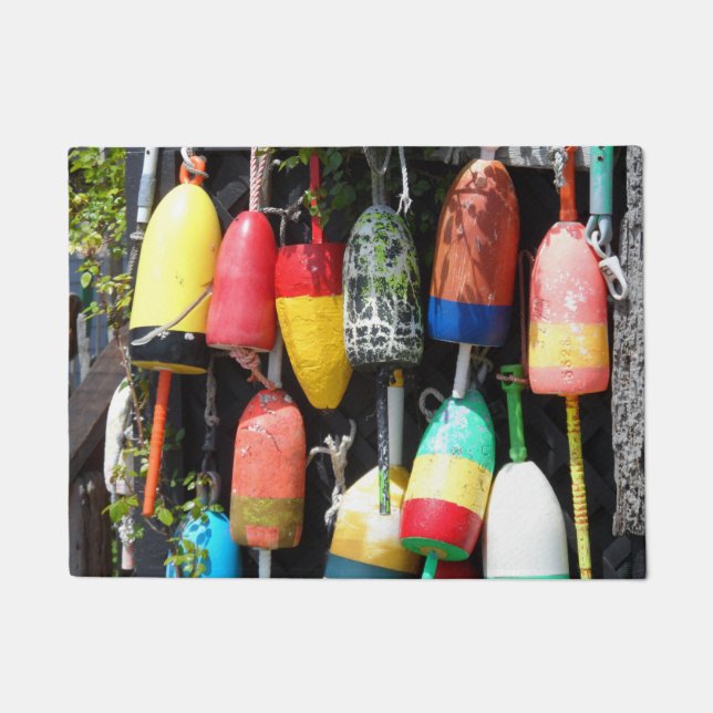 Fischen-Bojen Maine Fußmatte (Vorderseite)