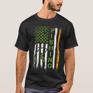 Fischen der irischen US-Flagge St. Patricks Day T-Shirt