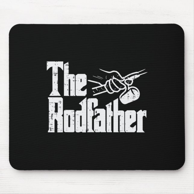 Fischen Der Rodfather Lustige Parodie Vater Großva Mousepad (Vorne)