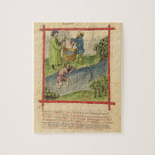 Fischen f.82 Frau-Lat 9333 für Aale, von 'Tacuinum Puzzle