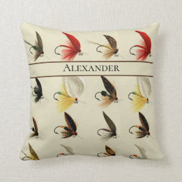 Fischen Fischen Rustikale Aquarellmaskuline Kissen