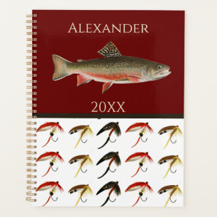 Fischen Fischen Rustikales Lachs-Notebook Planer